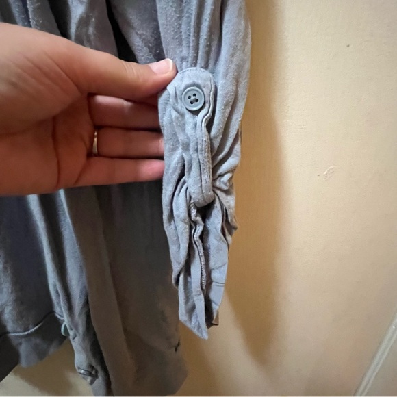 Old Navy Blue Button Down Cardigan with Roll Up Sleeves - Picture 3 of 6